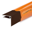 alukap xr aluminium end stop bar Brown 6.4mm front view