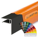 alukap xr aluminium end stop bar RAL Colour 10mm front view