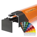 alukap xr gable bar Any Ral Colour with 55mm slot fit rafter gasket Colour front view