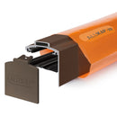 alukap xr gable bar Brown with 55mm rafter gasket front view