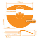 alukap xr lantern radius end cap technical profile Image
