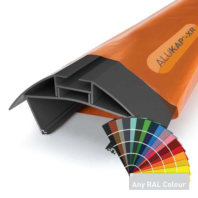alukap xr ridge bar Any Ral Colour without rafter gasket Colour front view