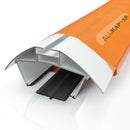 alukap xr ridge bar White with 55mm slot fit rafter gasket front view