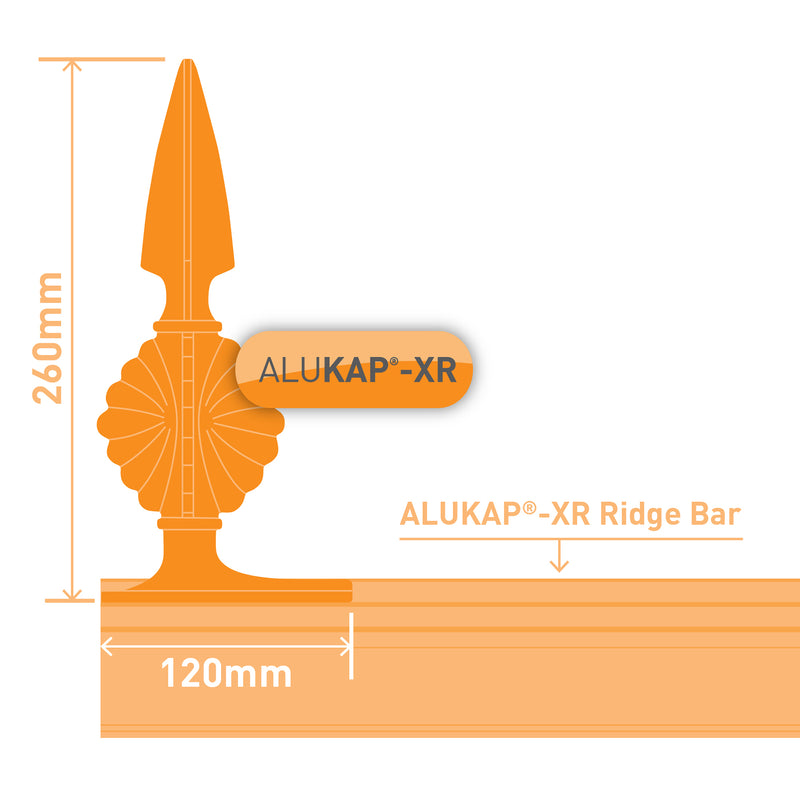 alukap xr ridge finial technical profile Image