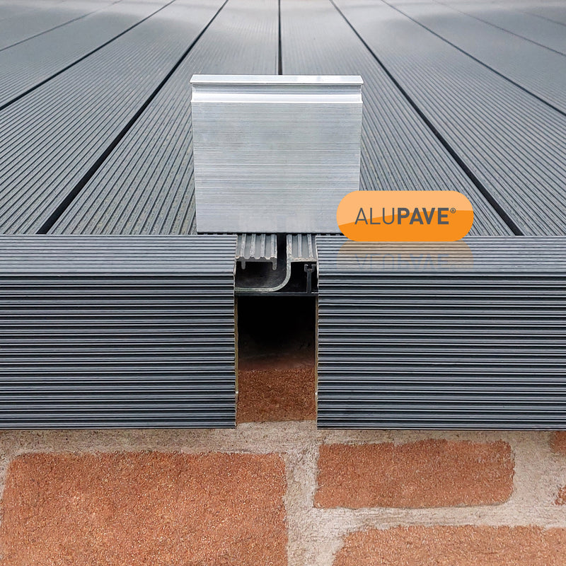 alupave aluminium decking gutter straight connector lifestyle