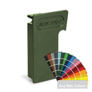 Alupave Aluminium Decking Gutter End Cap Bespoke Powder Coated LH Front View