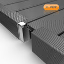 alupave aluminium decking gutter straight connector insitu