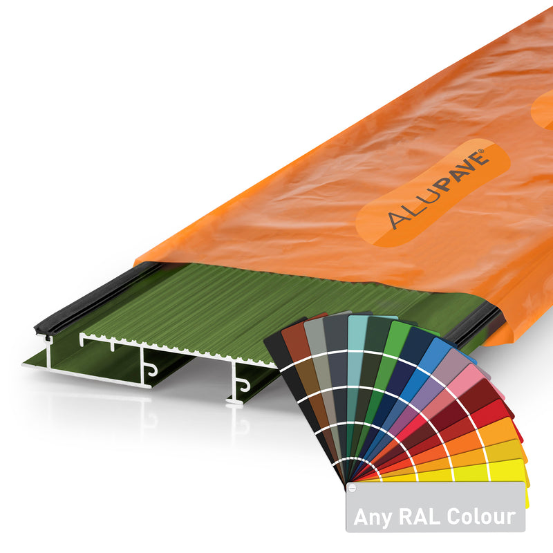 alupave aluminium decking roofing board RAL Colour front view