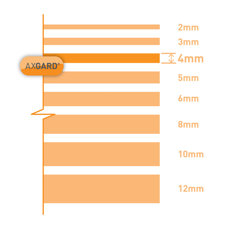axgard clear 4mm uv protected glazing sheet technical profile Image