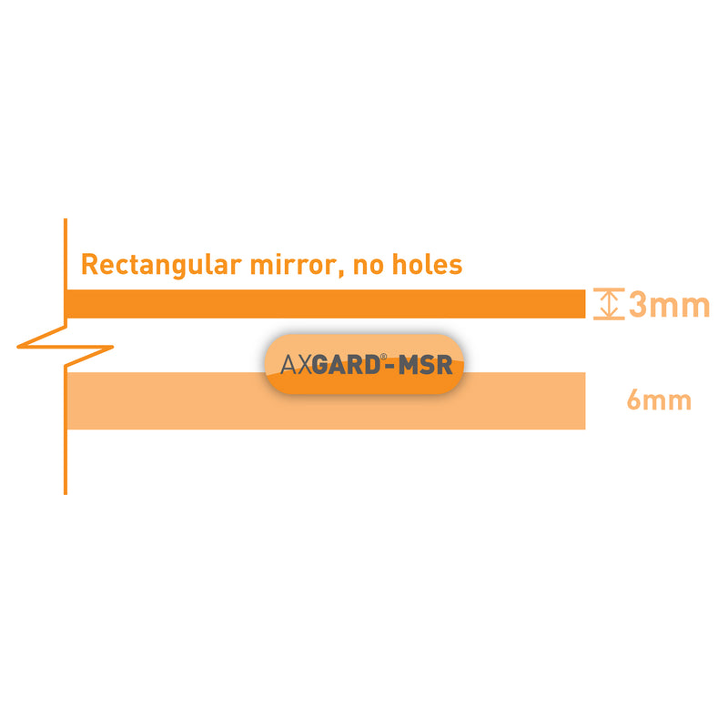 Axgard MSR 3mm shatterproof plastic mirror technical image