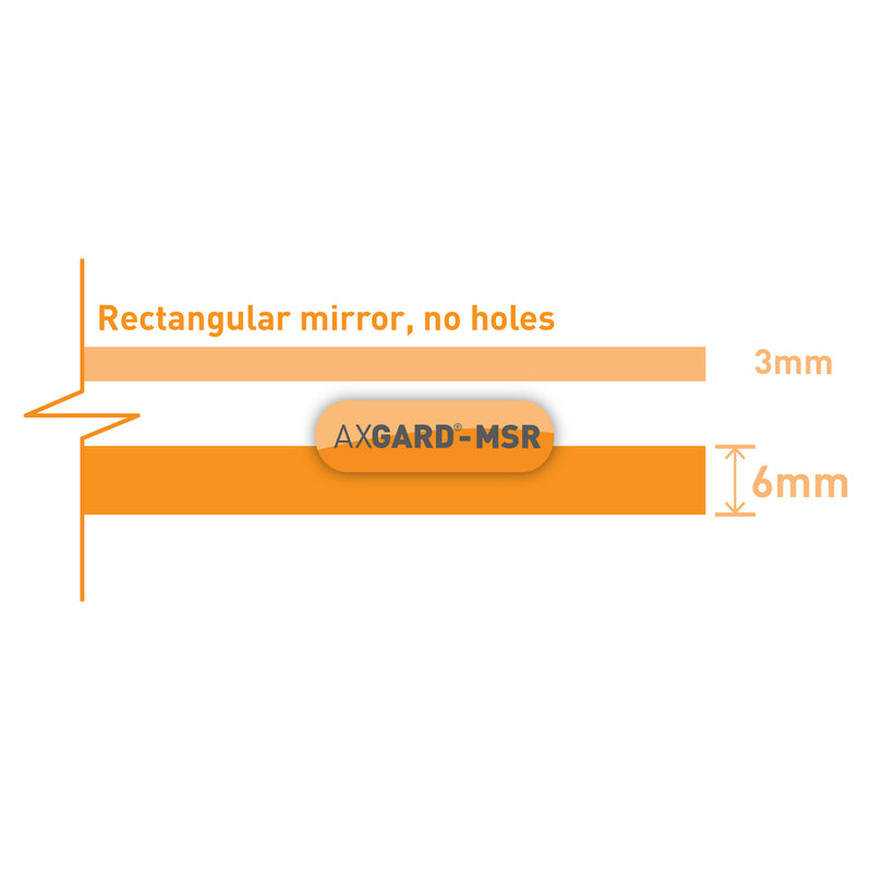 Axgard MSR 6mm shatterproof plastic mirror technical image