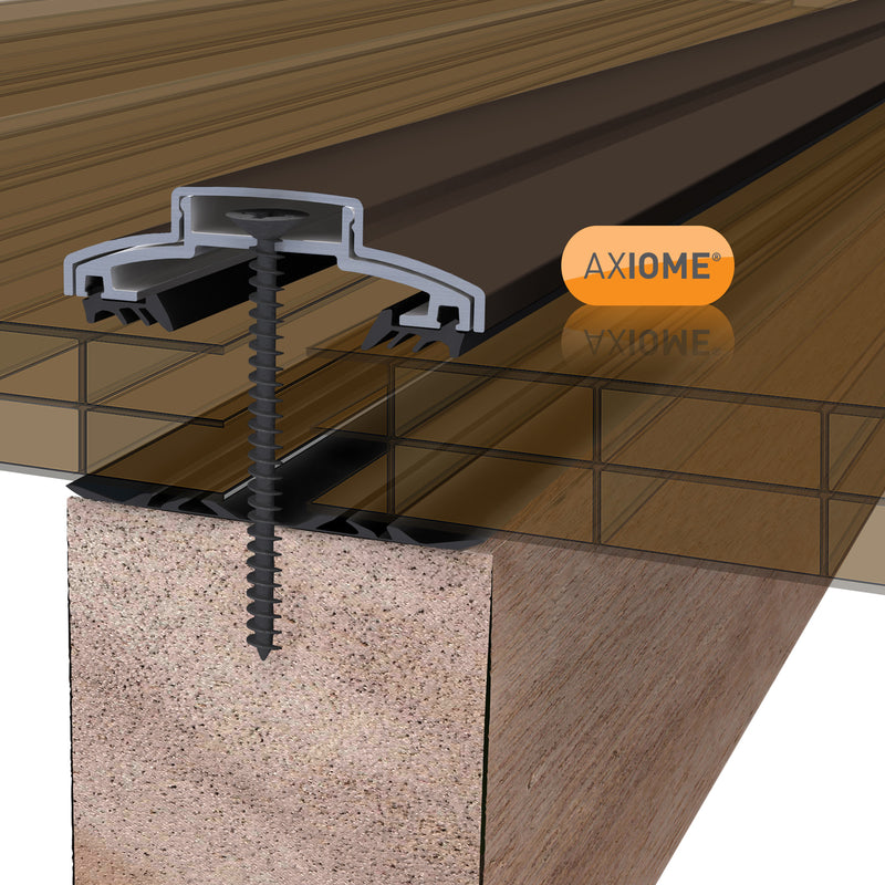 axiome bronze 16mm multiwall polycarbonate roofing sheet Insitu