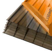 axiome bronze 35mm multiwall polycarbonate roofing sheet front view