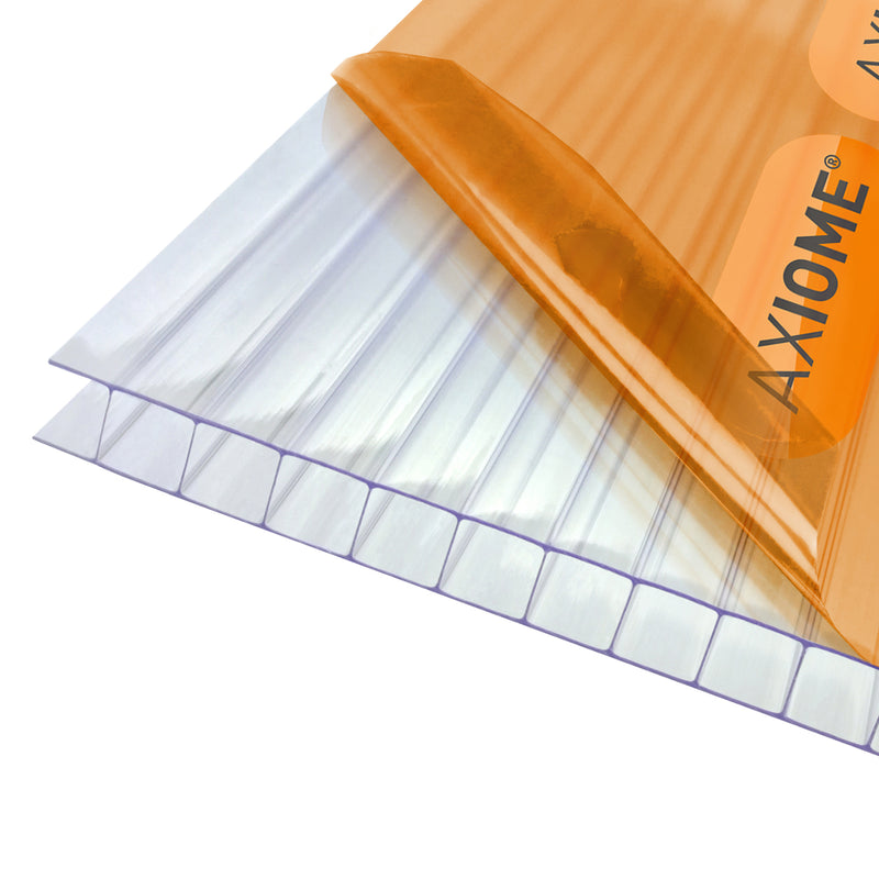 axiome clear 10mm multiwall polycarbonate roofing sheet front view
