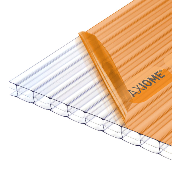 axiome clear 16mm multiwall polycarbonate roofing sheet front view