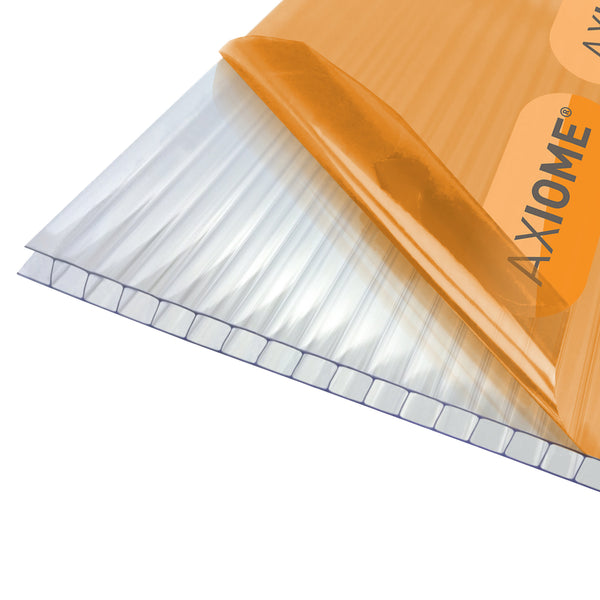 axiome clear 6mm multiwall polycarbonate roofing sheet roofing sheet front view
