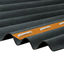 corrapol-bt corrugated bitumen roof sheet Black front view