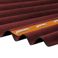 corrapol-bt corrugated bitumen roof sheet Red front view
