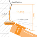 corrapol-bt top wall flashing Red technical profile Image