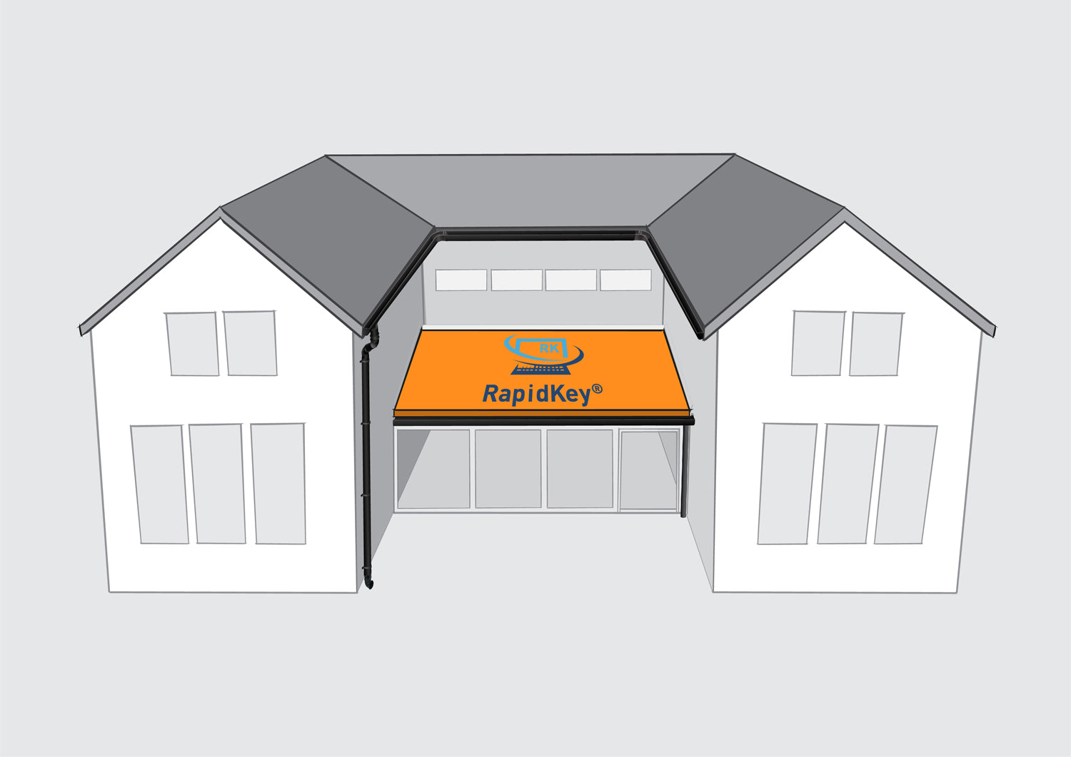 Lean To With Solid Sides - 2 x Wall Upstand Sides